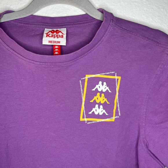 Kappa Logo Graphic Tee Purple & Gold Unisex T-Shirt | Size M - Picture 2 of 5